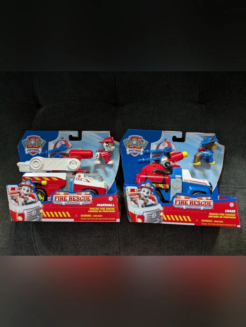 Paw Patrol Fire Rescue Marshall Fire Engine and Chase Cruiser Vehicle Set